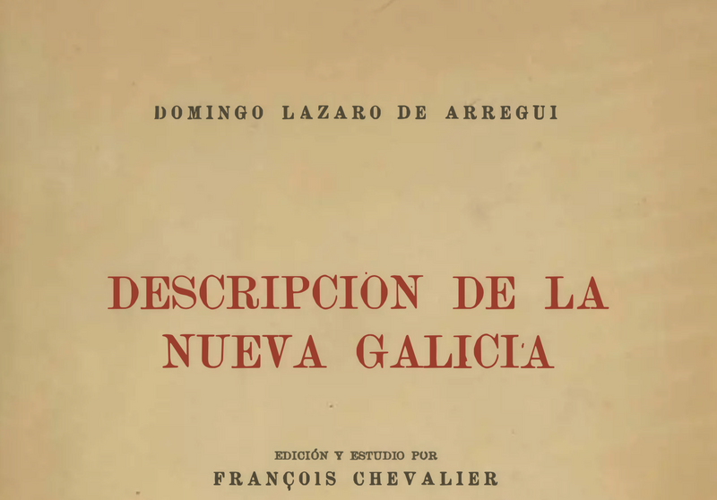 Bild von Buchcover von  „Descripción de la Nueva Galicia“