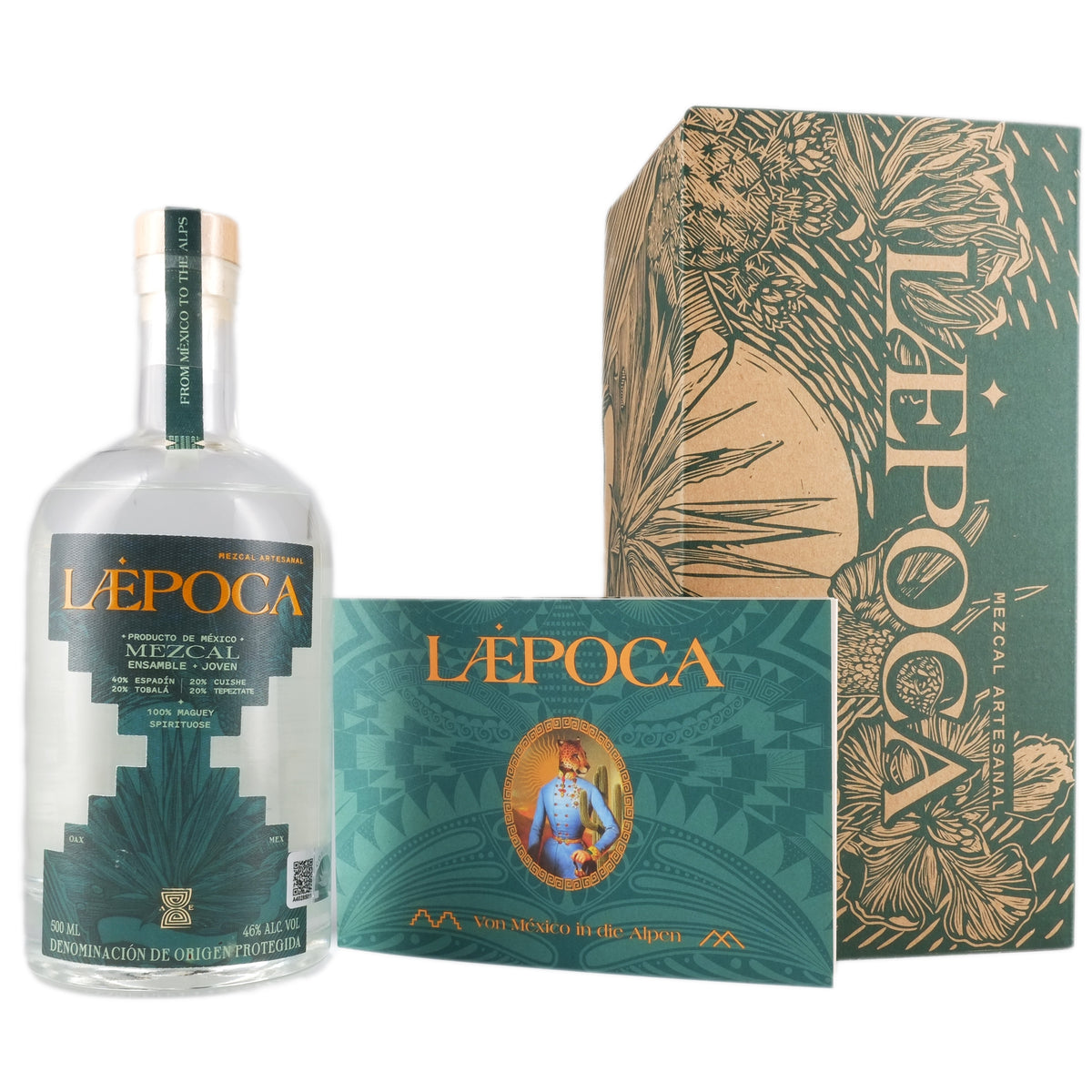 LÆPOCA Mezcal Ensamble 500ml — Flasche mit Geschenkbox